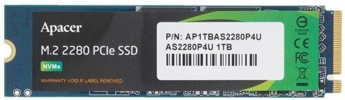 Накопитель SSD M.2 2280 Apacer AP1TBAS2280P4U-1 1024 ГБ 103081