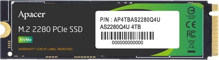 Накопитель SSD M.2 2280 Apacer AP4TBAS2280Q4U-1 4000 ГБ 103108