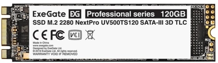 Накопитель SSD M.2 2280 Exegate NextPro UV500TS120 120 ГБ 103184