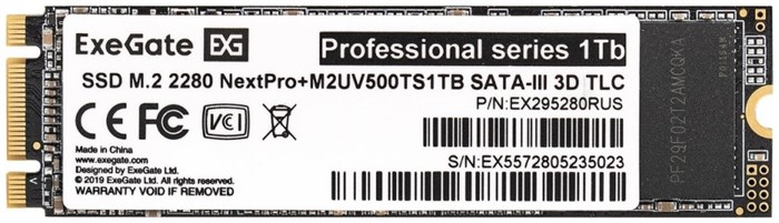 Накопитель SSD M.2 2280 Exegate M2UV500TS1TB 1024 ГБ 103199