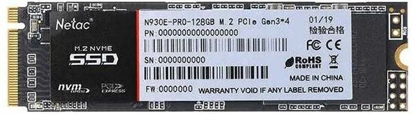 Накопитель SSD M.2 2280 Netac NT01N930E-128G-E4X 128 ГБ 103381