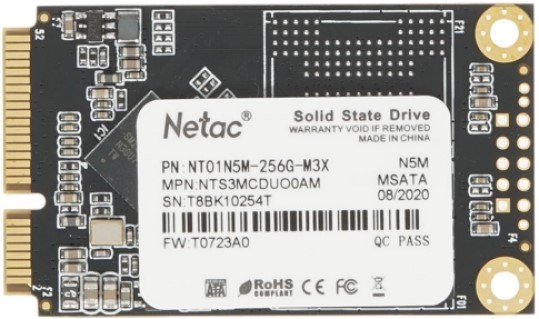 Накопитель SSD mSATA Netac NT01N5M-256G-M3X 256 ГБ 103383