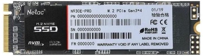 Накопитель SSD M.2 2280 Netac NT01N930E-001T-E4X 1000 ГБ 103424