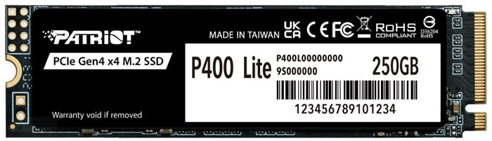 Накопитель SSD M.2 2280 Patriot Memory P400 Lite 250 ГБ 103457