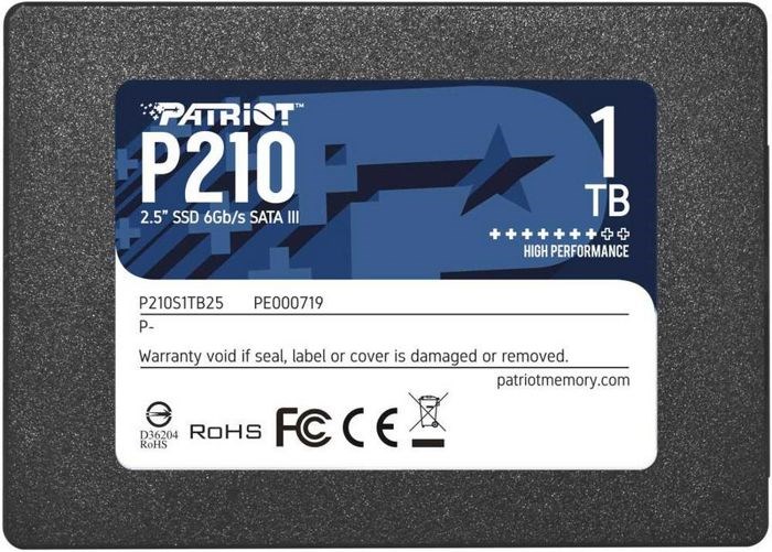 Накопитель SSD 2.5'' Patriot Memory P210S1TB25 1000 ГБ 103465