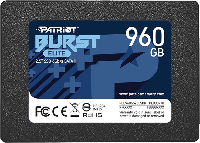Накопитель SSD 2.5'' Patriot Memory PBE960GS25SSDR 960 ГБ 103466