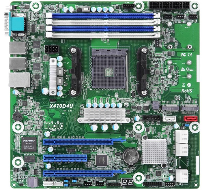 Материнская плата mATX ASRock X470D4U/VN RTL 129683
