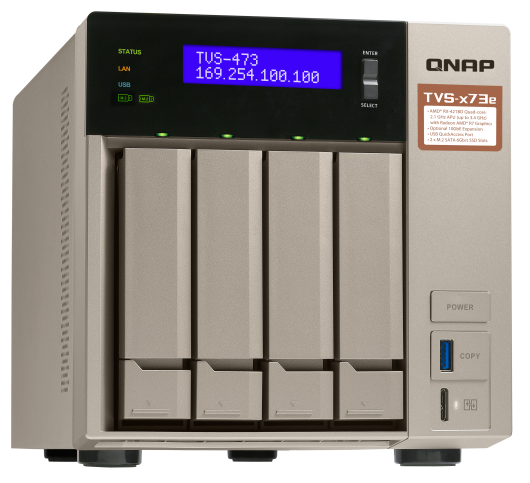 Сетевой RAID-накопитель  QNAP TVS-473e-8G 130687
