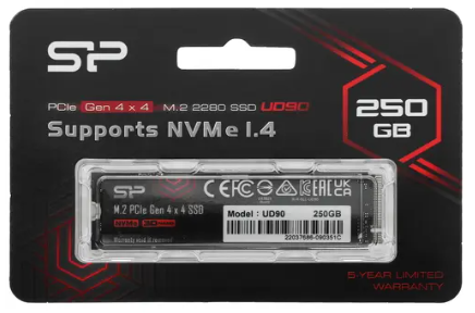 Накопитель SSD M.2 2280 Silicon Power SP250GBP44UD9005 250 ГБ 103587