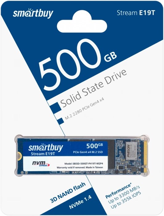 Накопитель SSD M.2 2280 SmartBuy Stream E19T 500 ГБ 103620