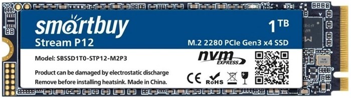 Накопитель SSD M.2 2280 SmartBuy Stream P12 1024 ГБ 103621