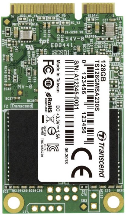 Накопитель SSD mSATA Transcend TS128GMSA230S 128 ГБ 103635