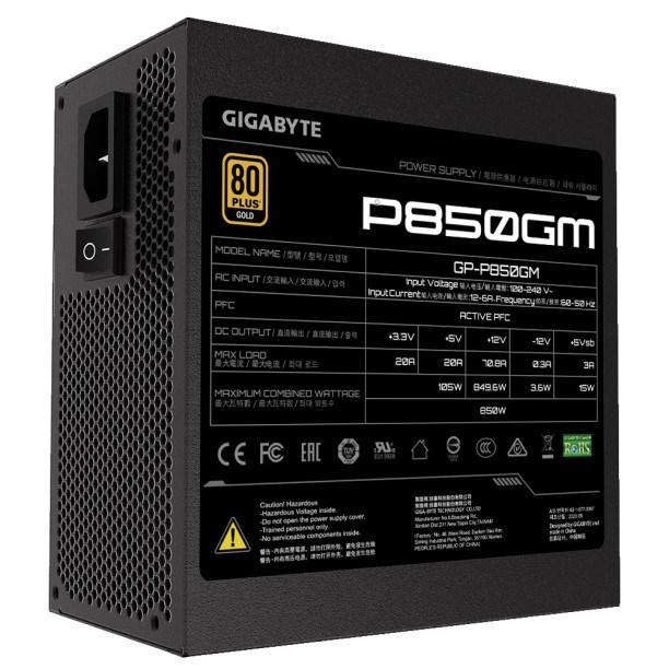 Блок питания ATX GIGABYTE GP-P850GM 104284