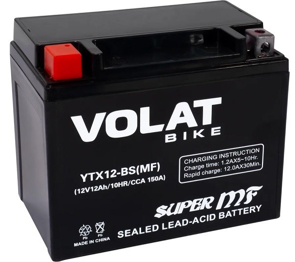 Батарея  VOLAT YTX12-BS(MF)Volat 100586