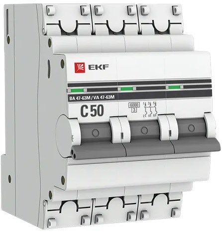 Автоматический выключатель  EKF mcb4763m-6-3-50C-pro 149161