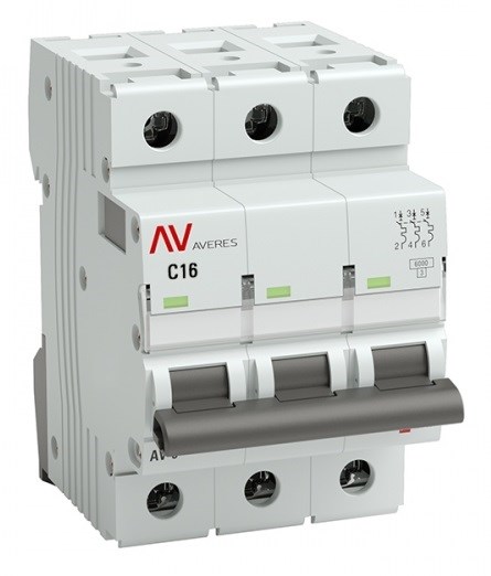 Автоматический выключатель  EKF mcb6-DC-3-16C-av 149475