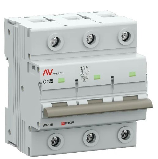 Автоматический выключатель  EKF mcb125-3-125D-av 149557