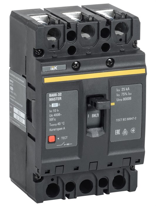 Автоматический выключатель в литом корпусе  IEK SVA10-3-0050-02 149925