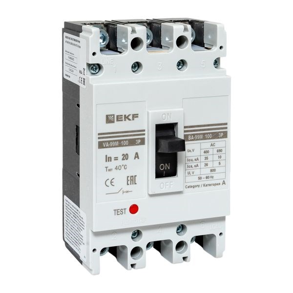 Автоматический выключатель в литом корпусе  EKF mccb99-100-20m 149978