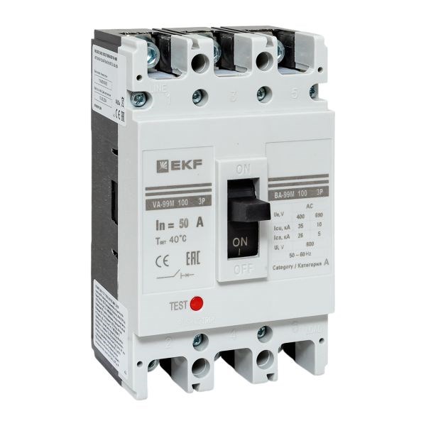 Автоматический выключатель в литом корпусе  EKF mccb99-100-50m 149980