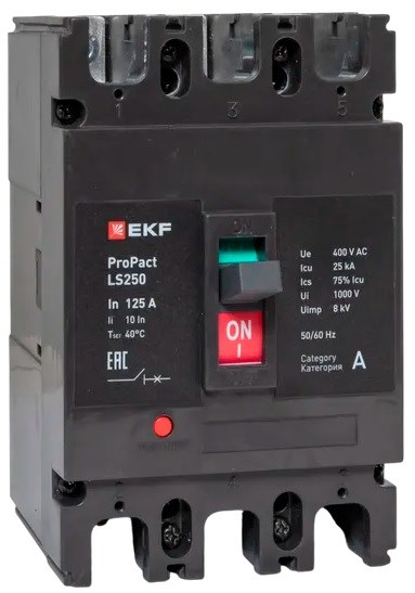 Автоматический выключатель в литом корпусе  EKF mccb-250-25-3-125-ls 150000