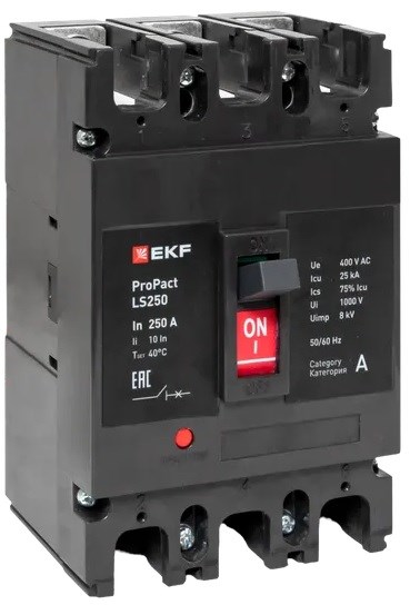 Автоматический выключатель в литом корпусе  EKF mccb-250-25-3-160-ls 150058