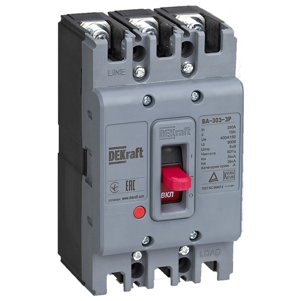 Автоматический выключатель в литом корпусе  DEKraft 22753DEK 150148