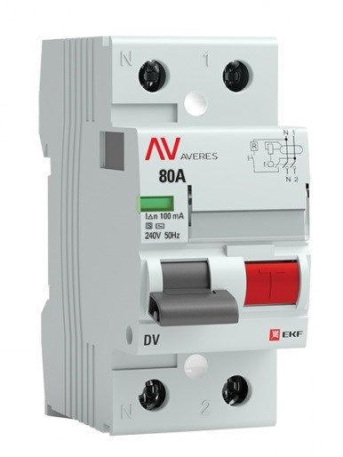 УЗО  EKF rccb-2-80-100-s-av 150176