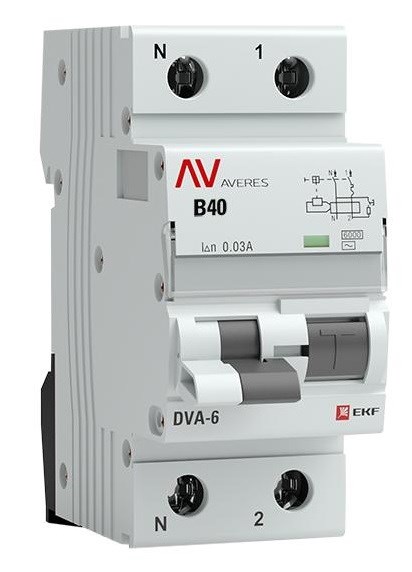 Автомат дифференциальный EKF rcbo6-1pn-40B-30-ac-av 150698