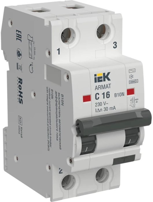Автомат дифференциальный IEK AR-B10N-2-C016C030 150735