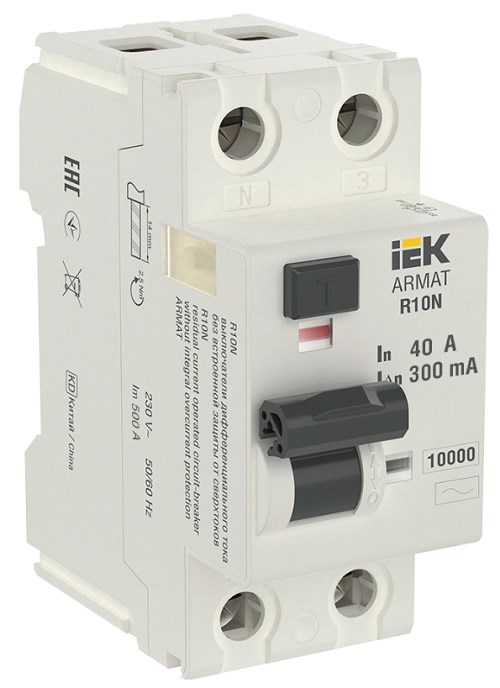 Выключатель дифференциального тока (ВДТ, УЗО) дифференциальный IEK AR-R10N-2-040C300 150759