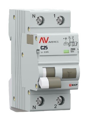 Автомат дифференциальный EKF rcbo10-1pn-25C-30-a-av 150843