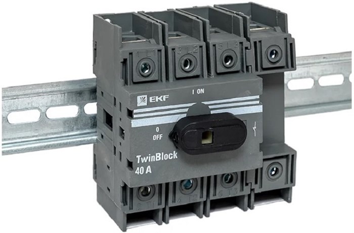 Рубильник  EKF tb-40-4p-f 150993