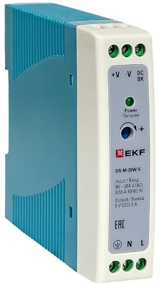 Блок питания  EKF DR-M-20W-5 151204