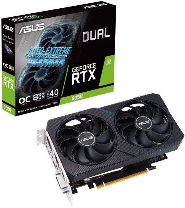 Видеокарта ASUS GeForce RTX 3050 DUAL OC (DUAL-RTX3050-O8G-V2) 104527
