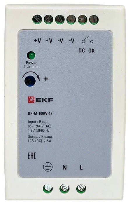Блок питания  EKF DR-M-100W-12 151450