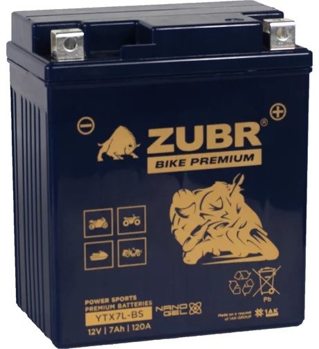 Батарея  ZUBR YTX7L-BS (ZubrPrem) 100662