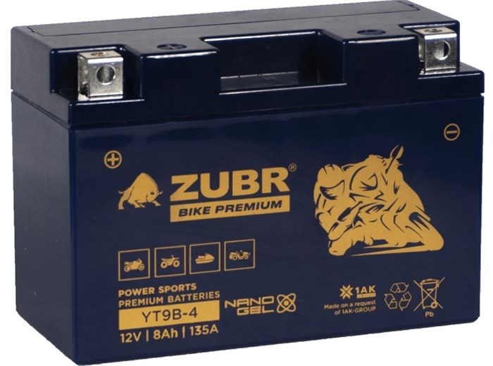 Батарея  ZUBR YT9B-4 (ZubrPrem) 100667