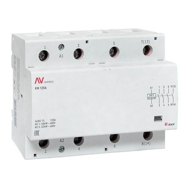 Контактор модульный EKF km-av-6-125-40-230V 152297