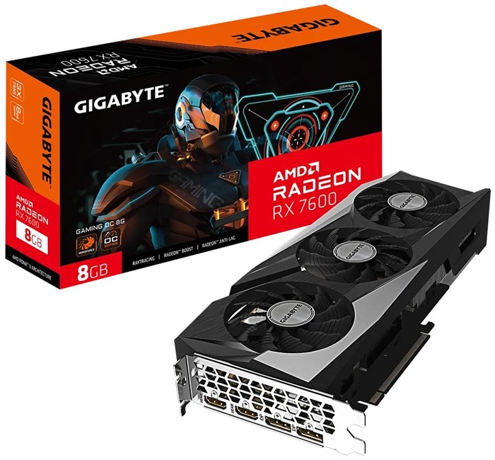 Видеокарта GIGABYTE Radeon RX 7600 (GV-R76GAMING OC-8GD) 104579