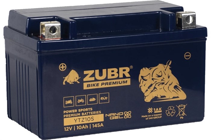 Батарея  ZUBR YTZ10S (ZubrPrem) 100670