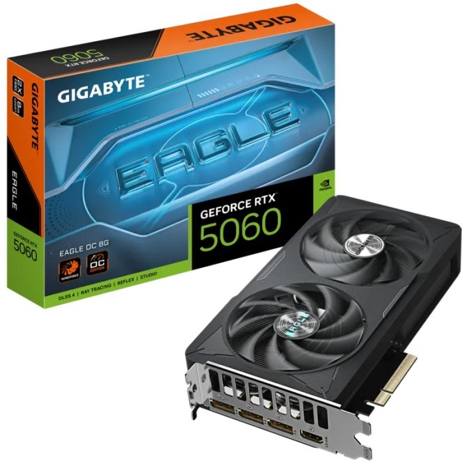 Видеокарта GIGABYTE GeForce RTX 5060 EAGLE OC (GV-N5060EAGLE OC-8GD) 104584