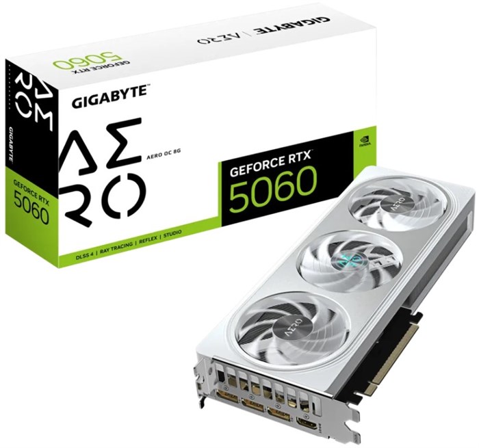 Видеокарта GIGABYTE GeForce RTX 5060 AERO OC (GV-N5060AERO OC-8GD) 104590