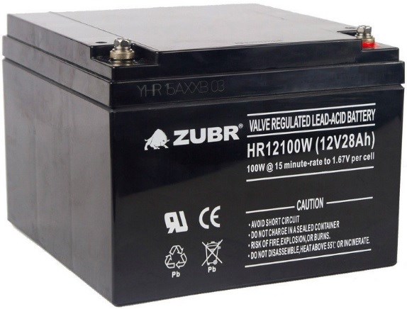 Батарея  ZUBR HR12-100W(ZUBR) 100677