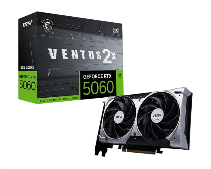 Видеокарта MSI GeForce RTX 5060 VENTUS 2X OC (RTX 5060 8G VENTUS 2X OC) 104645