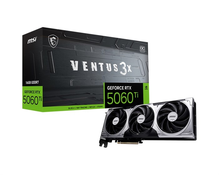 Видеокарта MSI GeForce RTX 5060 TI VENTUS 3X OC (RTX 5060 Ti 16G VENTUS 3X OC) 104655