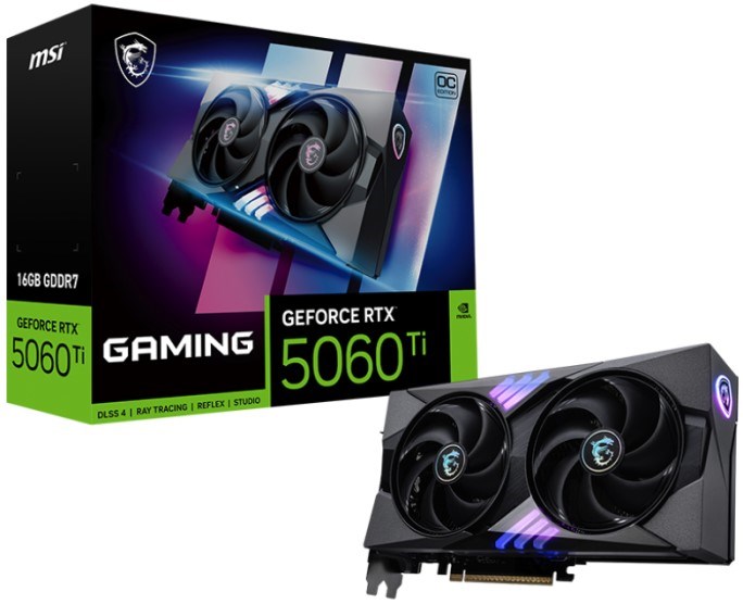 Видеокарта MSI GeForce RTX 5060 TI GAMING OC (RTX 5060 TI 16G GAMING OC) 104657