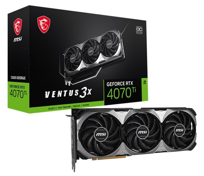 Видеокарта MSI GeForce RTX 4070 Ti (RTX 4070 Ti VENTUS 3X E1 12G OC) 104666