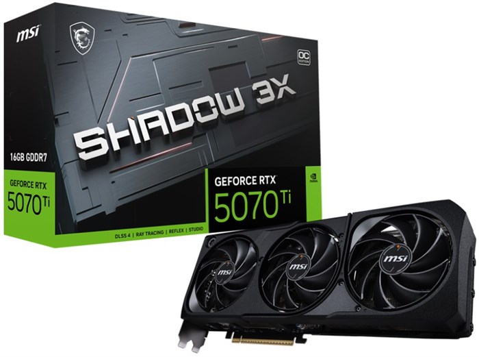 Видеокарта MSI GeForce RTX 5070 TI SHADOW 3X OC (RTX 5070 Ti 16G SHADOW 3X OC) 104669