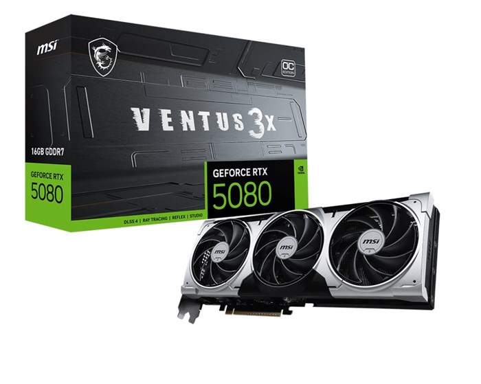 Видеокарта MSI GeForce RTX 5080 VENTUS 3X OC PLUS (RTX 5080 16G VENTUS 3X OC PLUS) 104673